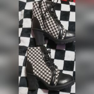 Stylish Black and White Women's Boots